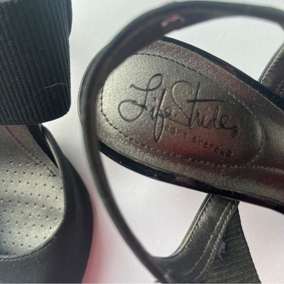 LifeStride Solace Black Heeled Slingback Pumps – Size 6 - Picture 5 of 8